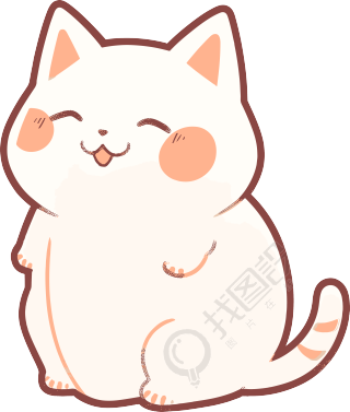 猫咪贴纸商业可用素材