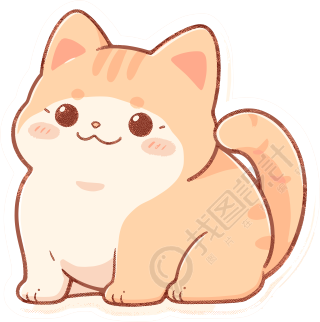 猫咪贴纸元素
