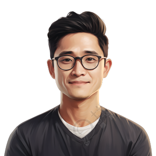 人像亚洲老师插画