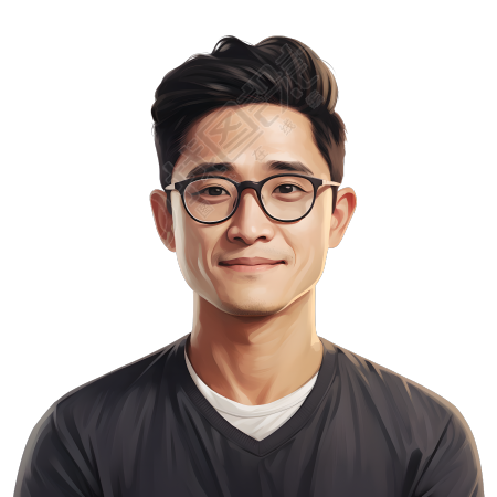 人像亚洲老师插画