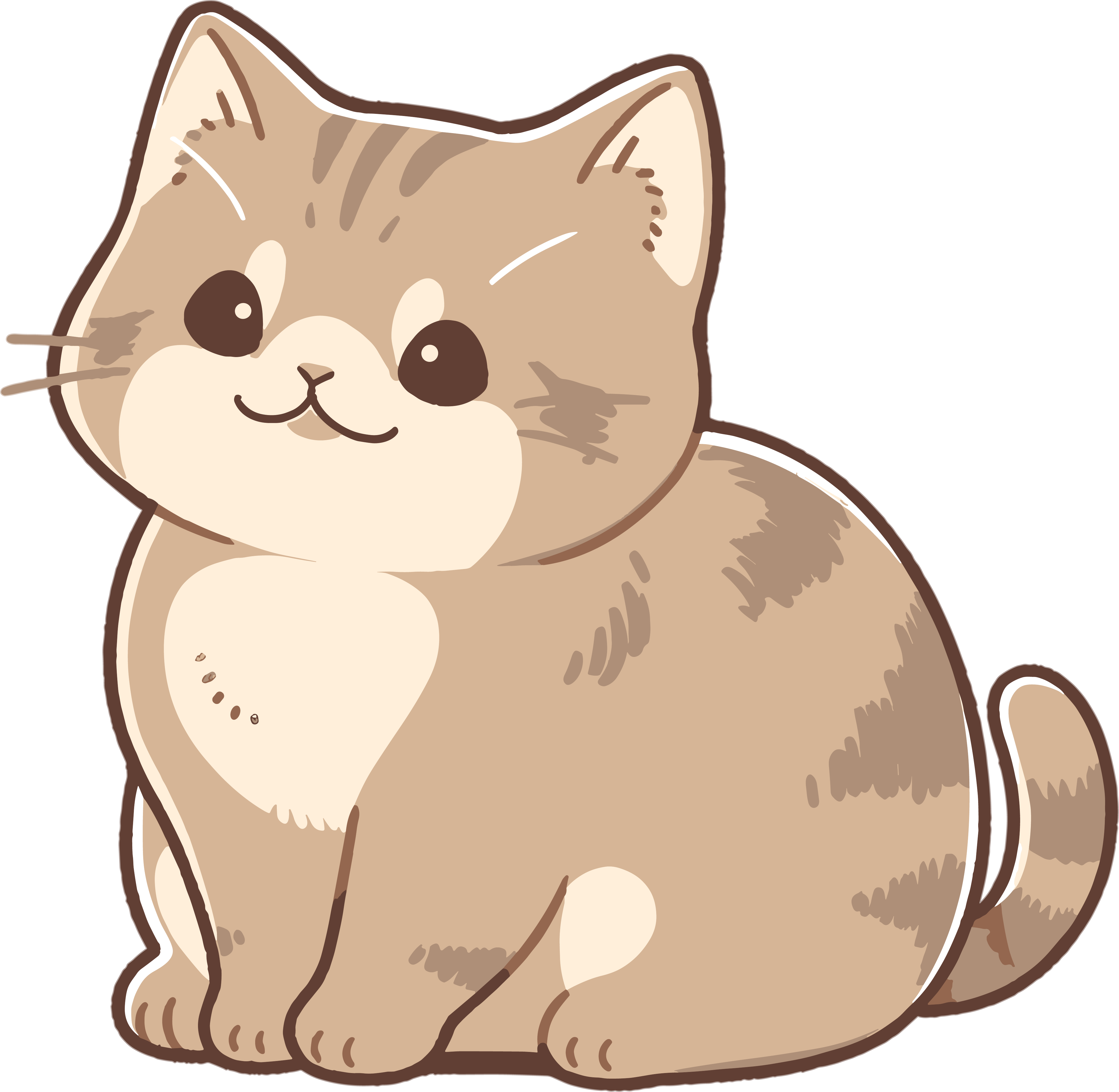 猫咪贴纸创意设计插画