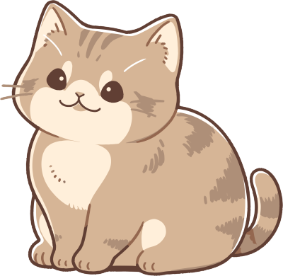 猫咪贴纸创意设计插画