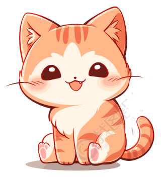 猫咪贴纸独特设计元素