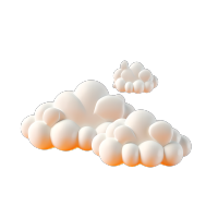 3D立体云透明背景素材