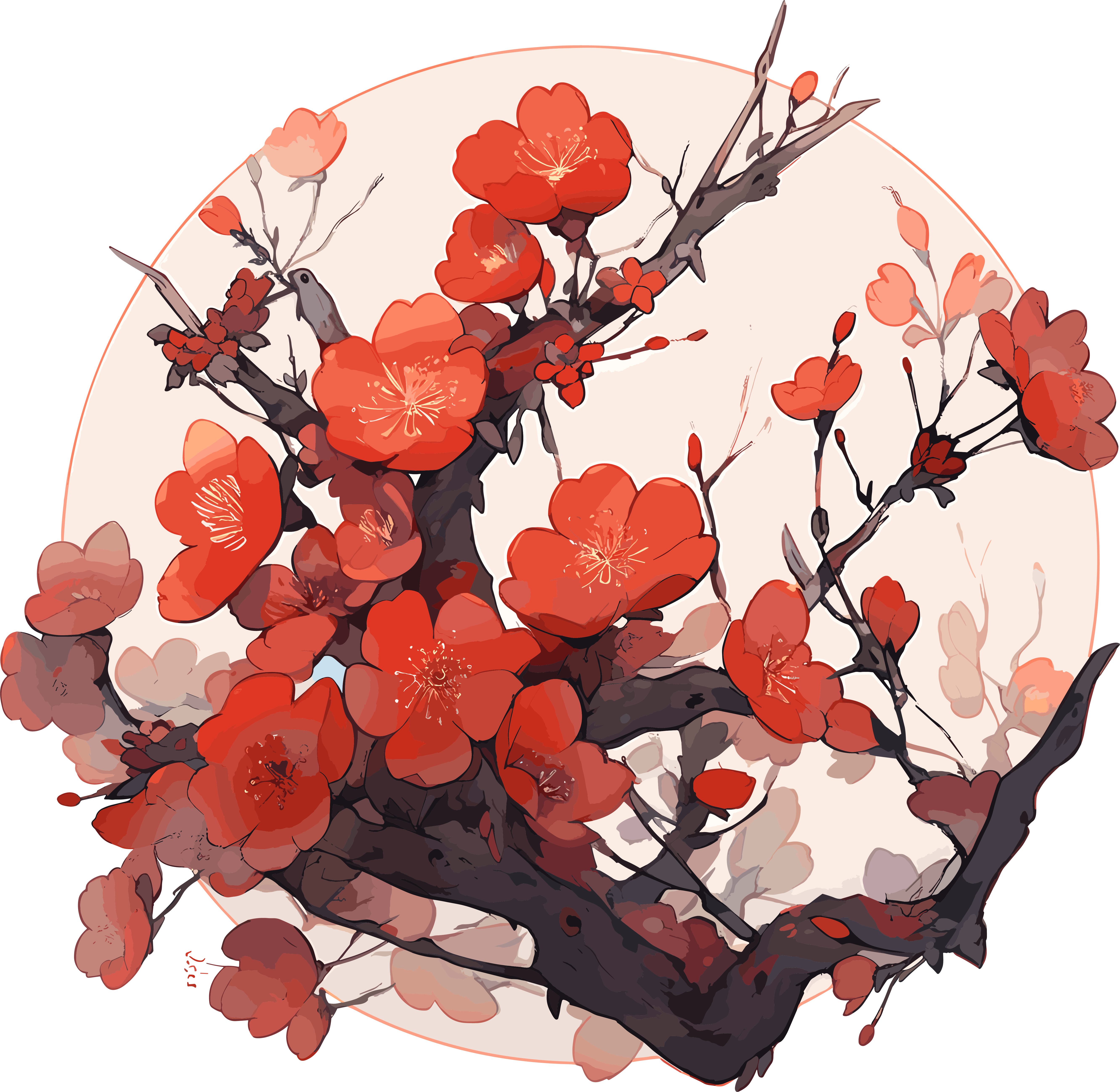 梅花中国风商业设计素材
