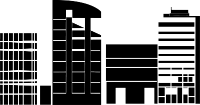 建筑剪影插图