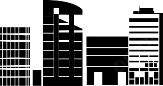 建筑剪影插图