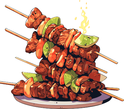 烧烤烤串商用元素