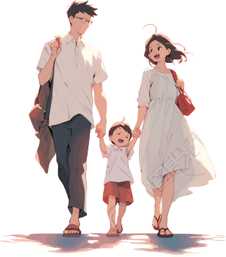 温馨家庭PNG插图