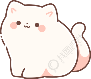 猫咪贴纸创意设计元素