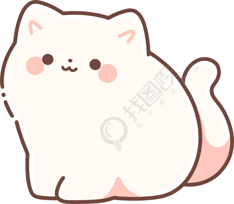 猫咪贴纸创意设计元素