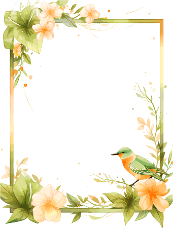 绿色边框PNG插图