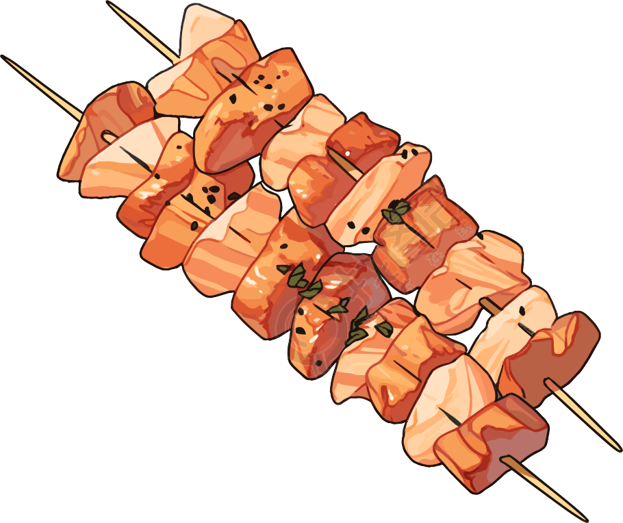 烧烤烤串商用插图