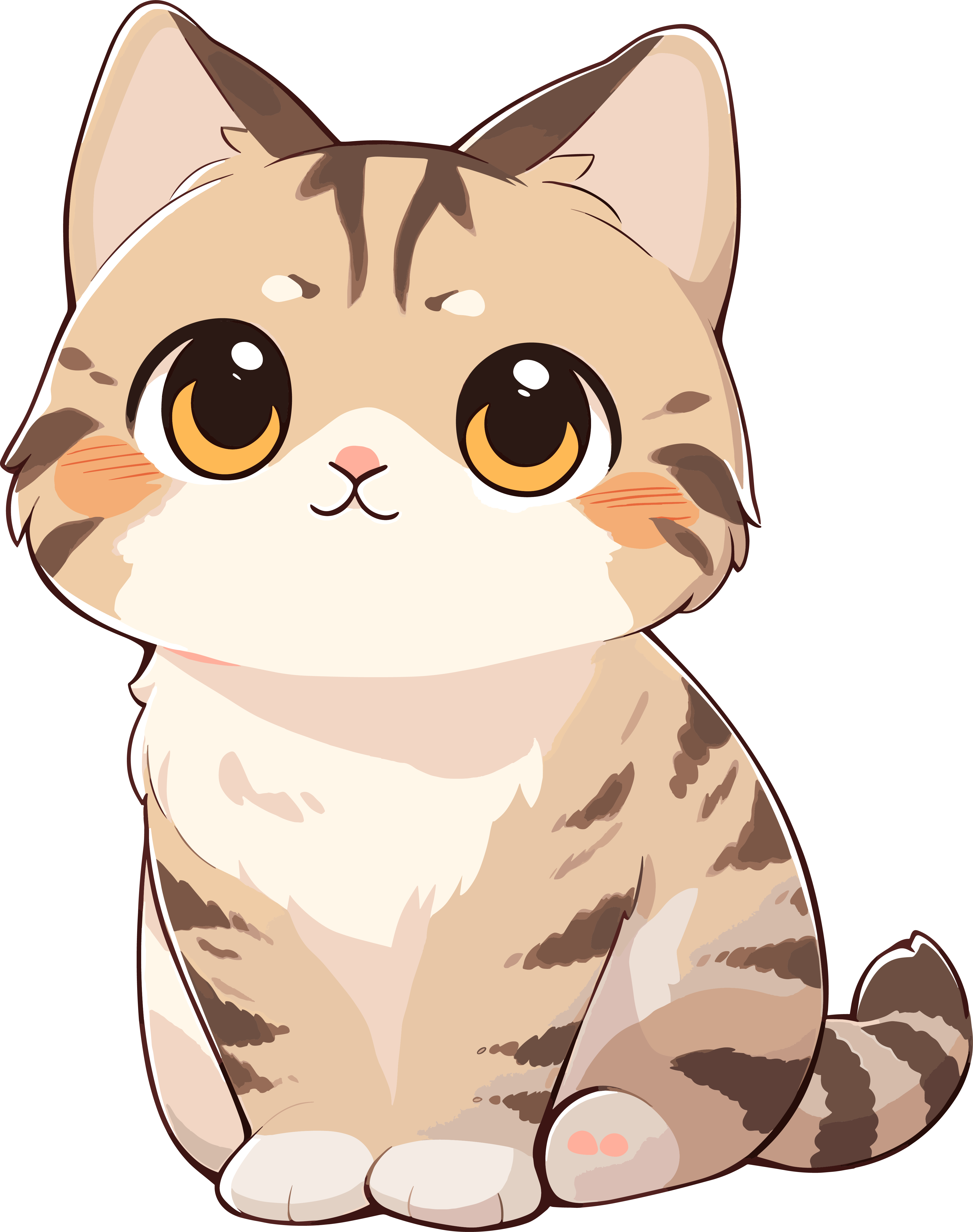 猫咪贴纸商业设计元素