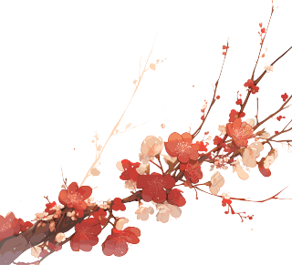 梅花创意设计插画