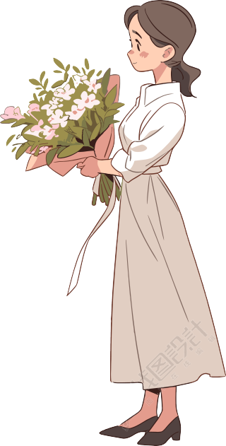 教师节卡通女老师简约设计插图