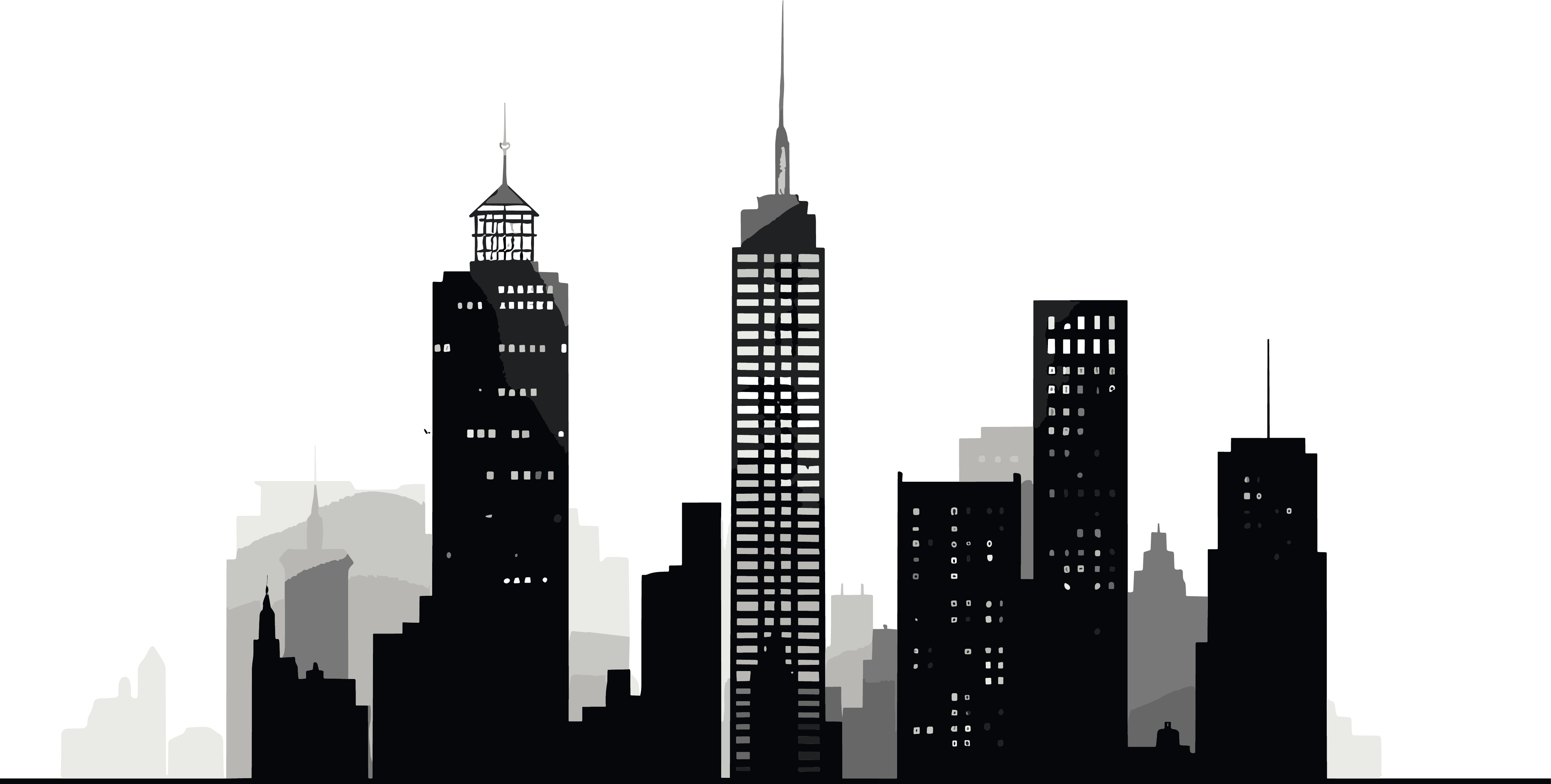 建筑剪影PNG插图