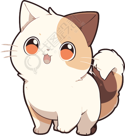猫咪贴纸趣味设计元素