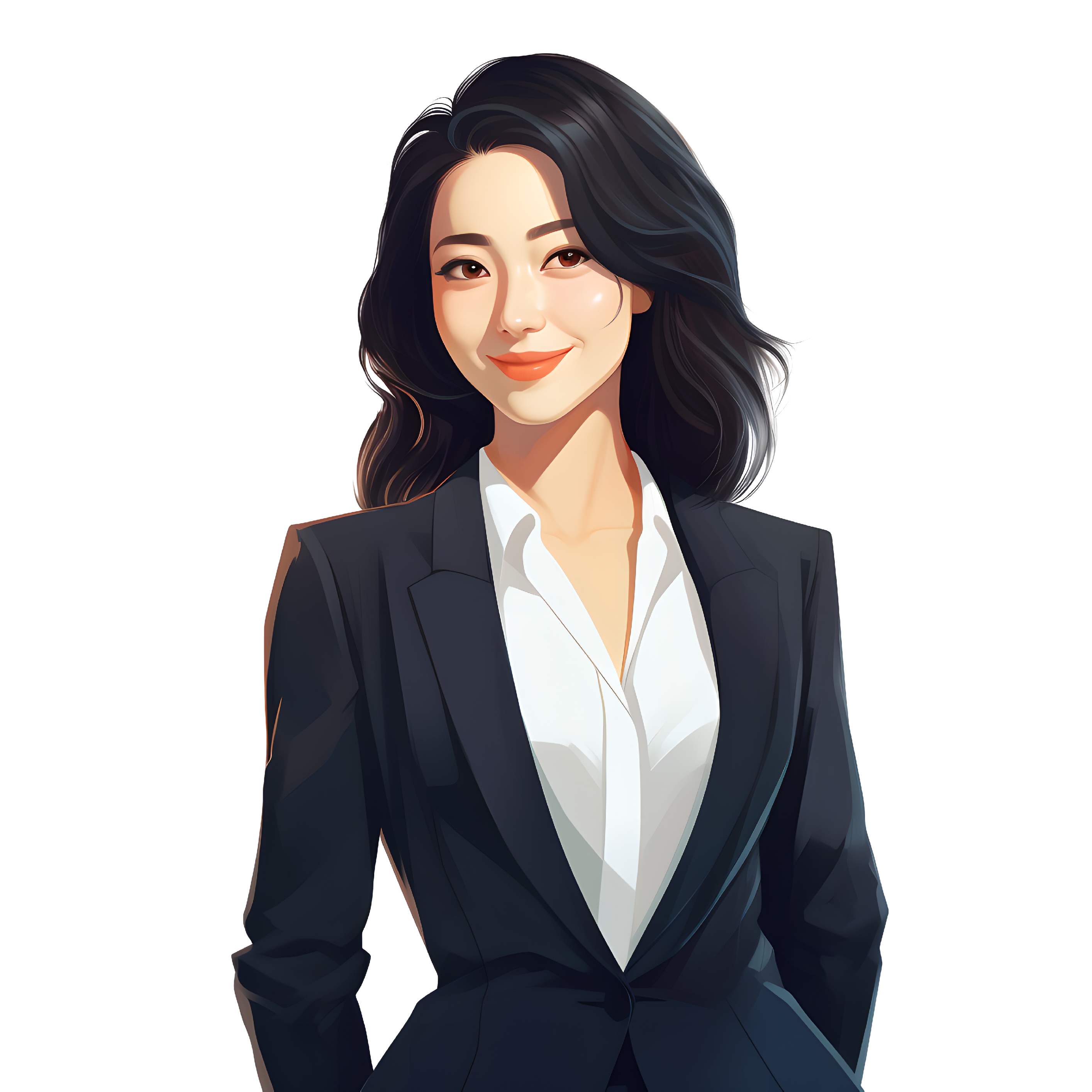 人像老师面带微笑的插图
