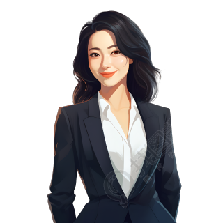人像老师面带微笑的插图