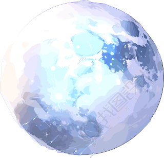 月亮扁平插图