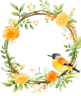 绿色边框商用插画元素