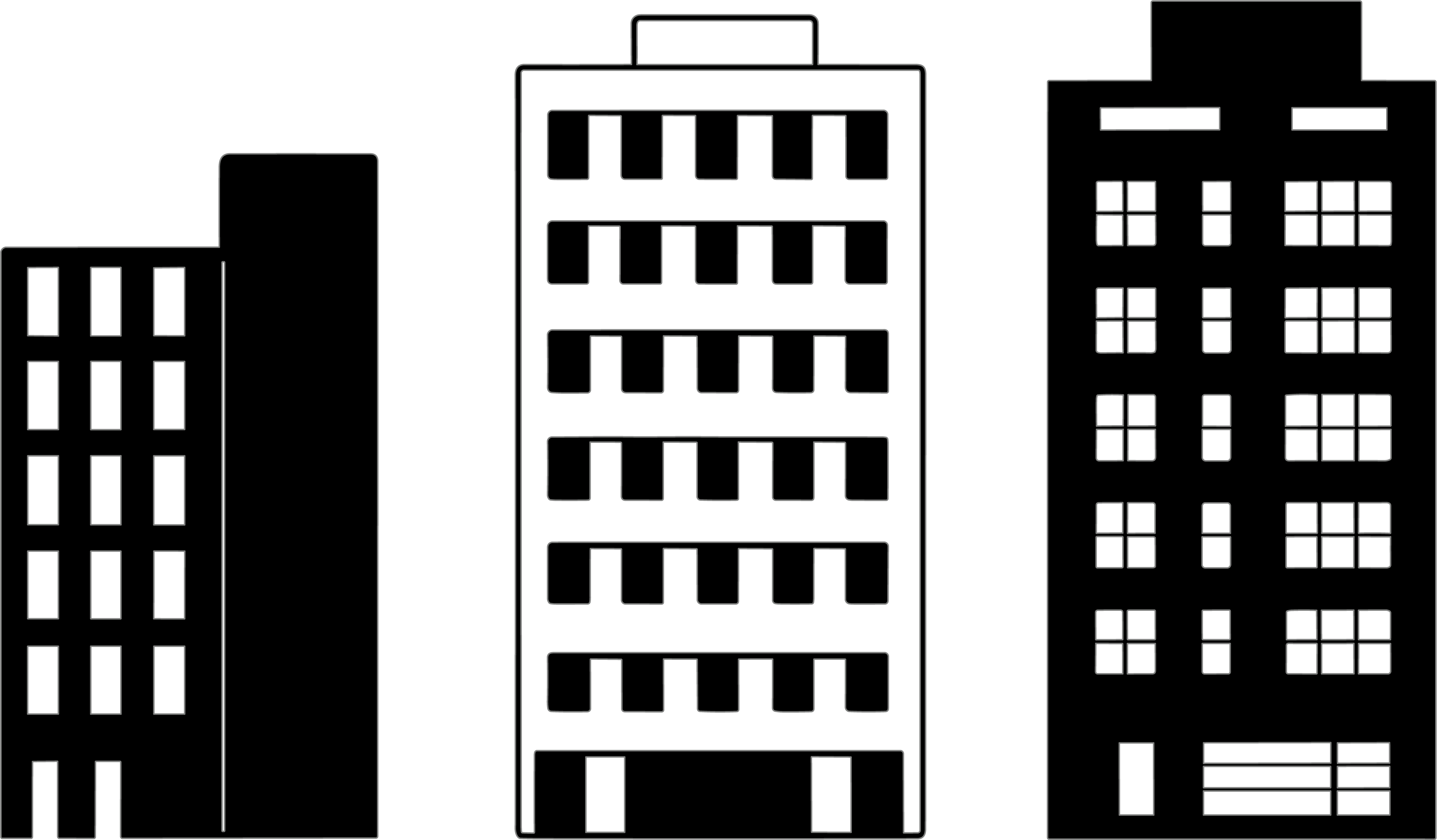 建筑剪影创意设计元素