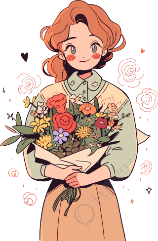 教师节卡通女老师商业设计元素