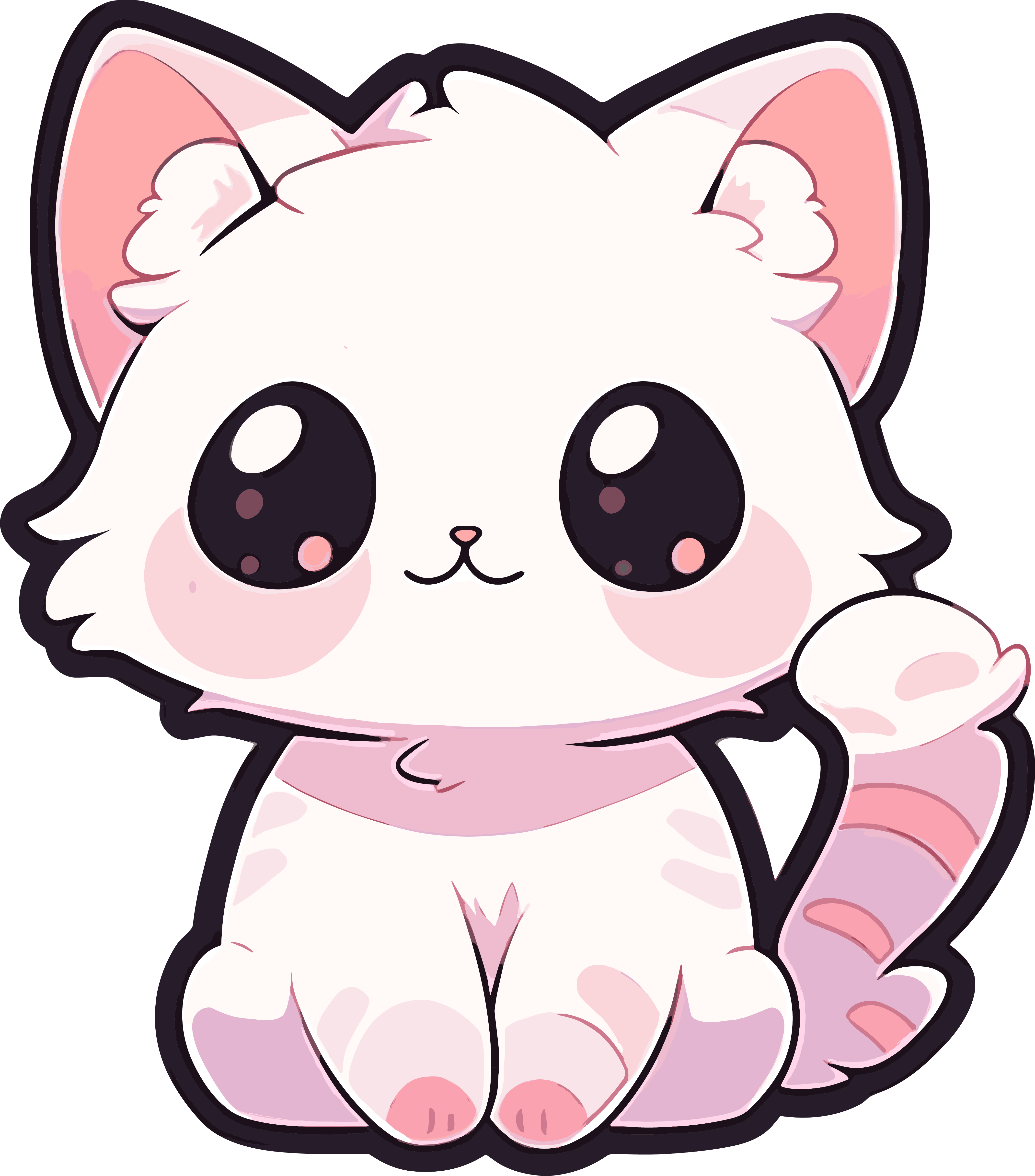 猫咪贴纸可爱素材