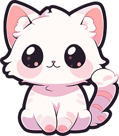 猫咪贴纸可爱素材