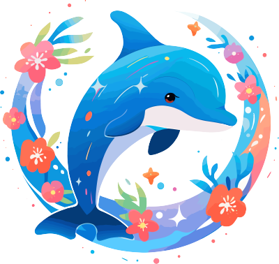 海豚透明背景设计素材
