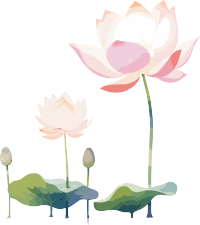 莲花简约儿童插画素材