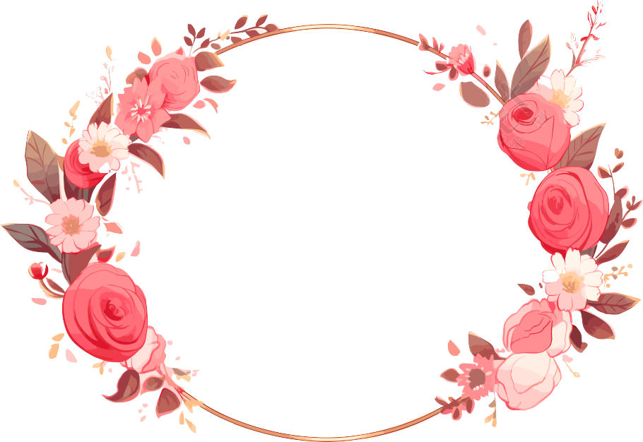 粉色花环PNG素材
