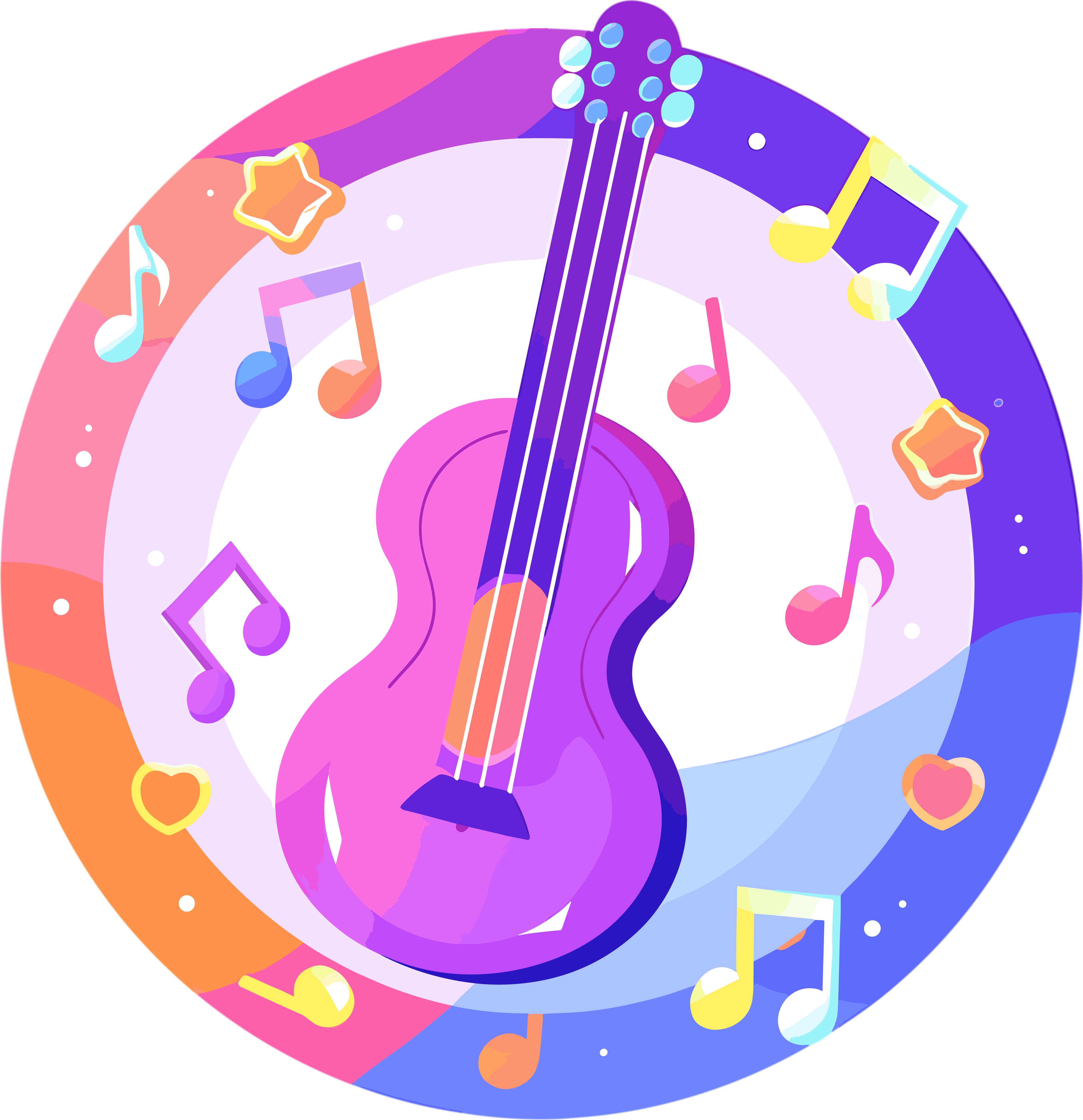 音乐节概念徽章创意设计元素