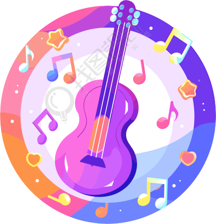 音乐节概念徽章创意设计元素
