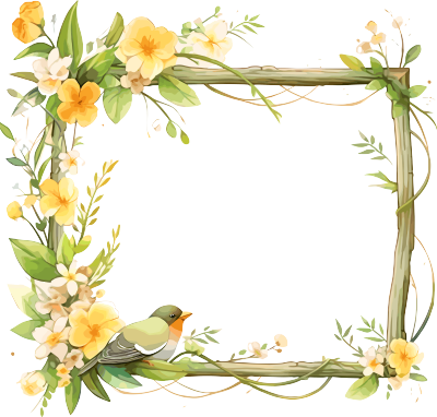 绿色边框插画设计素材