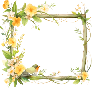 绿色边框插画设计素材