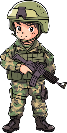 卡通士兵透明背景PNG插图