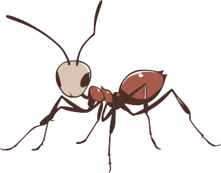 蚂蚁卡通手绘插画PNG素材