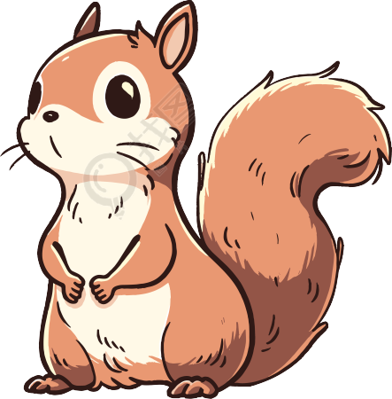 卡通松鼠创意元素