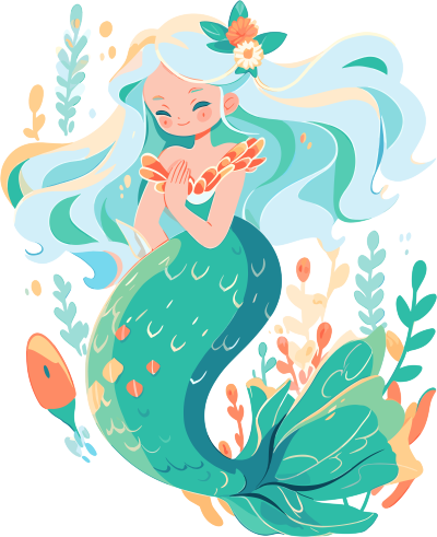 美人鱼插画设计元素
