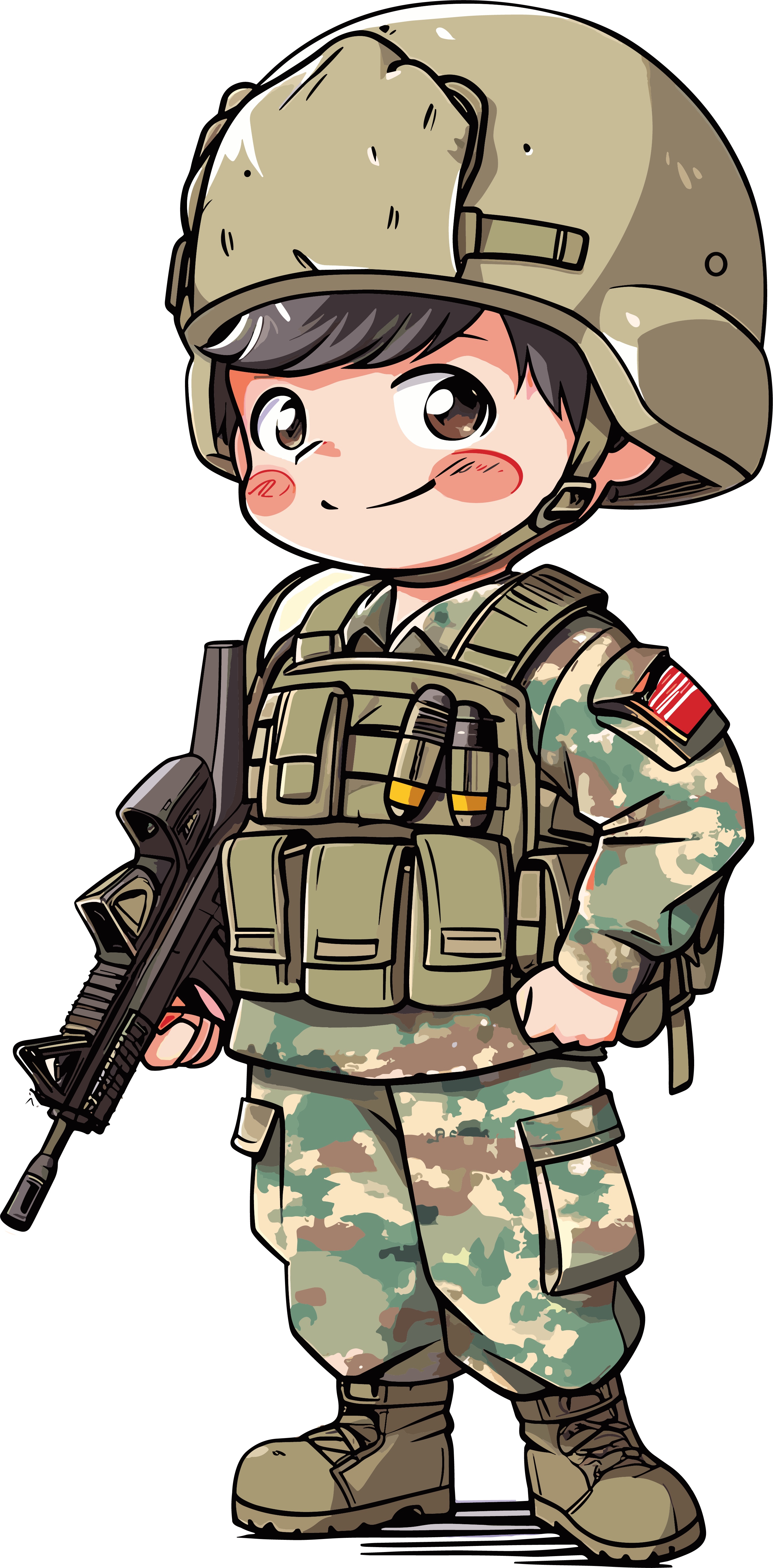 卡通士兵PNG透明背景高清素材