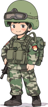 卡通士兵商业设计元素
