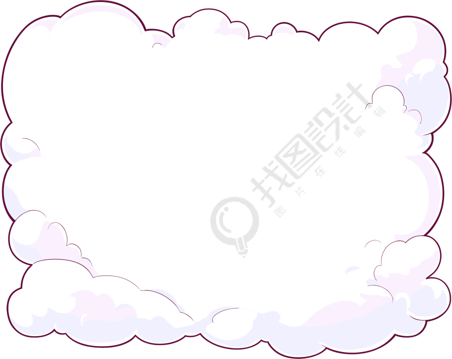 对话框卡通云商业插图