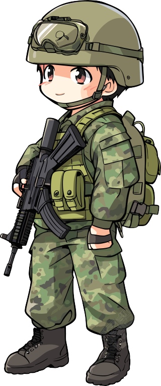 卡通士兵商业设计图形素材