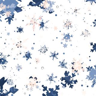 雪景雪花手绘素材