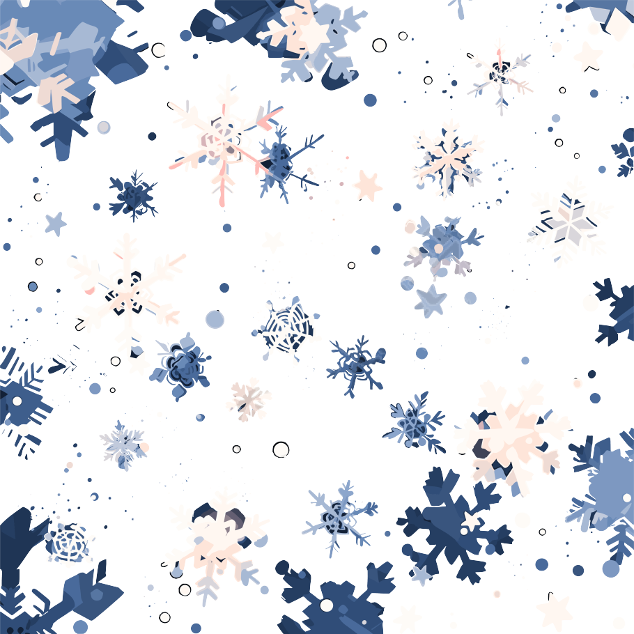 雪景雪花手绘素材