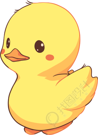 小鸭子卡通图形设计素材