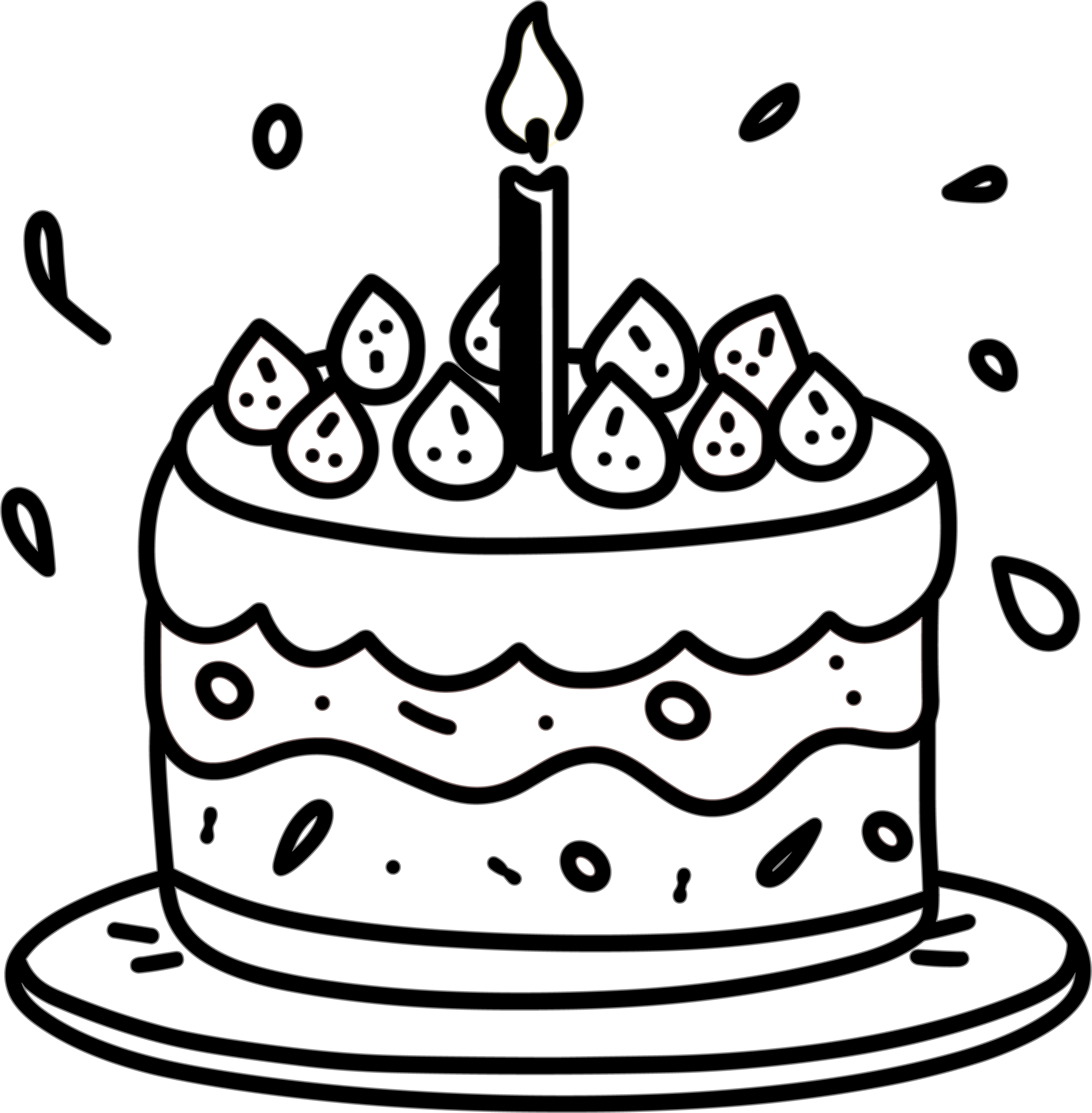 生日蛋糕简笔画