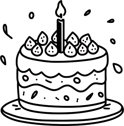 生日蛋糕简笔画